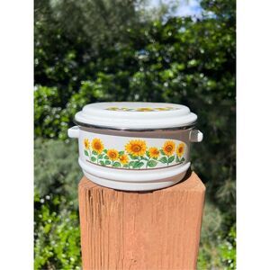 Vintage Sunflower Container
